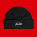 Cuff Beanie — 'Don't Forget Your Prayers' Embroidered Knit Hat